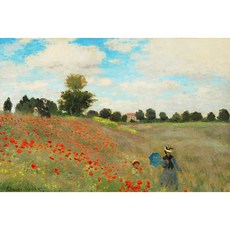 코나 주방아트보드 가스렌지 인덕션 가드 가림막 기름튐방지 모네-아르장퇴유 부근의 개양귀비꽃, 1개