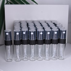 하이 퀄리티 투명 유리 향수병 초미세 미스트 보습 스프레이 병 미니 향수 병 배치 당 50 ml 3ml, 3ml Black White, 50pcs 3ml, [00] Black and White