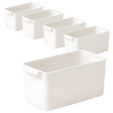 이즈리빙 팬트리 손잡이 높은형 바구니, 아이보리, 5개