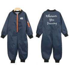 [아우트_63]항공점퍼 미술가운(네이비)아동가운 방수놀이복