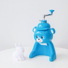 가정용 눈꽃빙수기계 눈굴리는 귀여운 곰돌이빙수기 4컬러, 블루