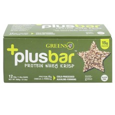 Greens Plus 蛋白棒乳清脆片, 50g, 12入