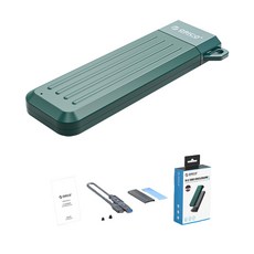 오리코 MM2C3-G2 M.2 NVMe SSD 외장하드케이스 2in1케이블 냉각핀 방열 USB3.2 Gen2 10Gbps, MM2C3-G2-GR (그린), 1개
