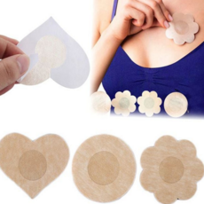 가슴 패치 비침방지 실리콘 여성 여성 가슴 패치 재사용 스티커 일회용 유방 가리개 꽃잎 원형, 하트낱개 GD03276