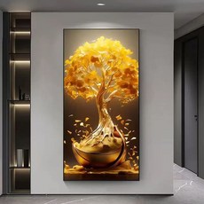 모던몰 돈 들어오는 금전수 부귀 재물 DIY 보석십자수 50X90cm, 돈나무, 1개