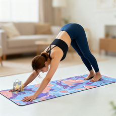 렘코 요가매트 스웨이드 휴대용 요가타월 초슬림 감성패턴트, 1개, 디자인05