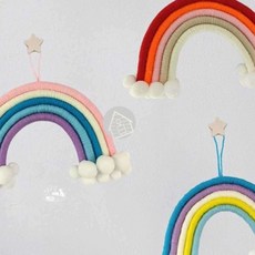 무지개 마크라메 인테리어 벽장식 인테리어소품 무지개인테리어 아기방꾸미기, 2-무지개장식-레드