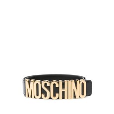 모스키노 레터링 로고 벨트