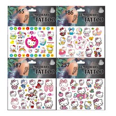 키티 우표 생일 호의 헬로 스티커 GOODIE 용품 선물 장식 팔찌 필러 BAG 파티 어린이를위한 슬랩 문신, 4pcs Tattoo stickers 2