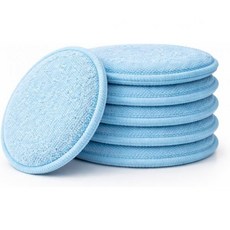 차량 청소 디테일링 및 왁스 적용을 위한 딥유어카 프리미엄 극세사 폼 폴리싱 패드 - 버핑에 이상적이며 직경 6팩 5인치입니다, 12