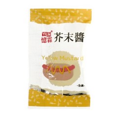 嚴選SHOP 憶霖 黃芥末醬 隨手包 6g小包裝 芥末醬 便利包 黃芥末包 熱狗醬 隨身包 全素 芥末【Z210】, 1個, 憶霖芥末醬6g隨手包*1個