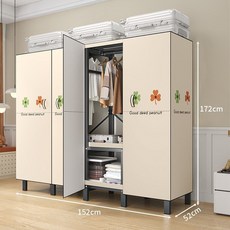 開門款免安裝衣櫃衣櫥出租房宿捨家用磁吸門簡易衣櫃防潮懶人必備衣櫃 衣櫃收納神器 收納櫃 衣櫥 衣架 收納櫃