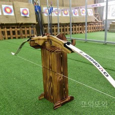 활 거치대 활대 화살 활통 양궁 화살통 진열대 보관대 사극 시대 방송국 촬영, 탄화원목 다용도 활대 화살통, 1개