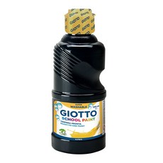 義大利GIOTTO可洗式兒童顏料250ml，安全無毒，可水洗，兒童繪畫最佳選擇，聖誕禮物推薦, 黑