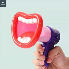 입모양 음성변조 녹음 미니 확성기 소형메가폰 미니메가폰 메가폰 응원메가폰