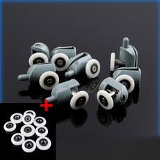 8pcs 직경 19/20/23/25/27mm 샤워 도어 롤러/러너/휠 룸 풀리 교체 4top + 4bottom, 04 19mm(1개), 01 6mm, 02 M102-8pcs S260-8pcs