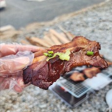 [양평로컬맛집 쏭바베큐] 참나무 장작에 구워 숯불향 가득한 고추장등갈비바베큐 900g, 1개