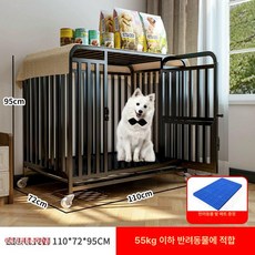 하우스 대형견 격리장 고양이 애견 철장 강아지 개집, 1개, 매트 + 육면 110 72x95cm