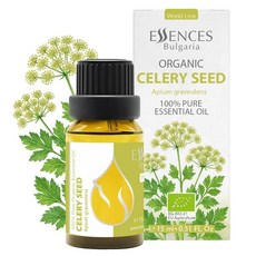 Essences Bulgaria 셀러리 씨드 에센셜 오일 15ml(0.51액량 온스) | 아피움 그레이브올렌 100% 순수 천연 희석되지 않음 아로마테라피 화장품 비건