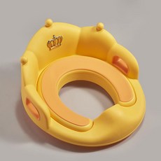 免安裝 寶寶馬桶圈 皇冠 兒童坐便器 軟坐便圈, 皇冠 - 軟坐便圈 - 芒果黃, 1套