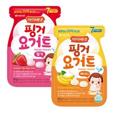 아이배냇 핑거 요거트, 바나나, 딸기, 40g, 1세트