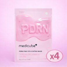 메디큐브 PDRN 핑크 비타 코팅 마스크, 4개, 1개입