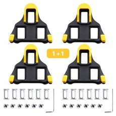 LINJIN 2홀 자전거 클릿 로드 MTB 페달 호환 신발 쇼즈 | 고급 정밀 호환, 2개, 옐로우