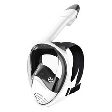 브리뷰 성인용 스노쿨링 마스크 풀페이스 스노클링 장비, 2.블랙화이트