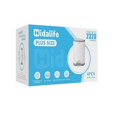 디코르 플러스 기저귀통 일회용 기저귀 쓰레기 봉투 여분의 두꺼운 기저귀통 리필 라이너와 호환되는 히달라이프 리필 최대 4640개의 기저귀(8팩)를 보관할 수 있습니다, 1 Count (Pack of 4)