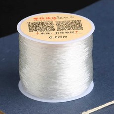 염주 줄 팔찌 탄성 뱅글 비휴 실 끈 대만 천연 크리스탈 구슬 옥 악세사리 가죽 비즈, 10. 1.5mm 레드 롤(15m), 1개