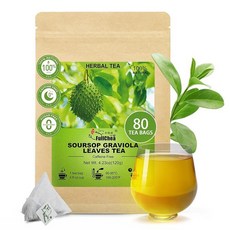 FullChea 카모마일 티백 50개 1.5g/백 을 순수 꽃 허브 티 프리 카페인 체계 217039, Soursop 잎차, 1.5g