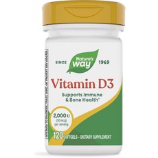 네이쳐스웨이 비타민 D3 50MCG 소프트젤, 120정, 1개