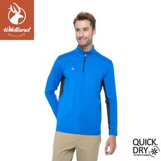 Wildland 荒野 男彈性雙色前開襟保暖衣 0B02612