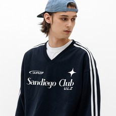 [쿠마르] 샌디에고클럽 트랙 브이넥맨투맨 4 Color [ULZV_0002]