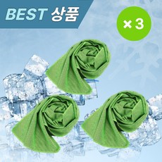 후러버 아이스 쿨링 스포츠타올 쿨타올 냉감타올, 퓨어 그린