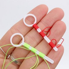 비워크 바로 사용가능한 레드 수심측정매듭 찌낚시면사 자동면사매듭 찌스토퍼