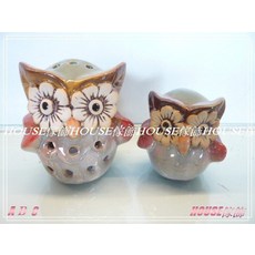House傢飾 親子貓頭鷹燭台 擺飾 (2個一組) - A 限量款