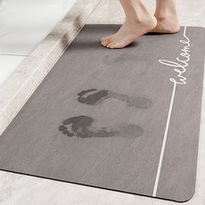 프리미엄 욕실 발매트 빠른 물흡수 건조 쿠션감 UP, 물흡수발매트(커피), 1개