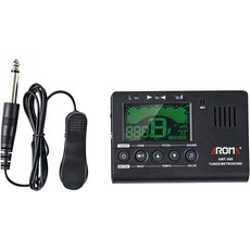 HUIOP 일렉트릭 튜너 AMT-560 및 메트로놈 내장 마이크 픽업 케이블 6.3mm 기타 크로매틱 베이스 바이올린 우쿨렐레 유니버설 포터블용