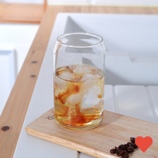 주방 용기 홈카페 비어캔 맥주 잔 캔모양 유리컵 집들이선물, (L) 캔글라스473ml, 1개