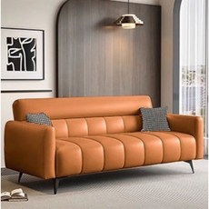 엘티제이 심플 모던 2인용 소파침대 접이식 고밀도 소파베드 P14, 오렌지