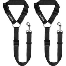 AISHIKEKE PawsPawty 2팩 헤드레스트 강아지 차량용 안전벨트 조절 가능한 나일론 소재 리드줄 하네스 2-in-1 및 고정 장치 114975, AISHIKEKE PawsPawty 2팩 헤드레스트 강