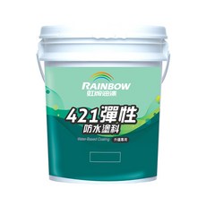 虹牌421水性彈性面漆 1加侖/5加侖 外牆防水 壁癌 室外專用, 嫩綠