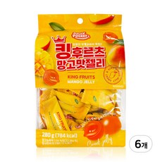 데일리포켓 킹후르츠 망고맛젤리, 6개, 280g