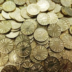 오락실 코인 뽑기 게임기용 토큰 동전 문방구 소형 가짜, 금 엄지 동전 1000개, 기본 색상