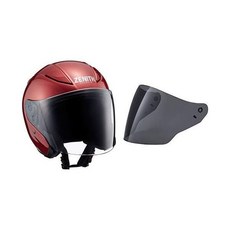 Yamaha 야마하 오토바이 헬멧 안전모 Jet YJ-20 쉴드 Set ZENITH 그래픽 모델 GF-01 골드 XXL Size + Dark Smoke (Anti-Fog) 그외, XL size (61-62 cm), Smoke Shield (Anti-Fog) Set, metallic red