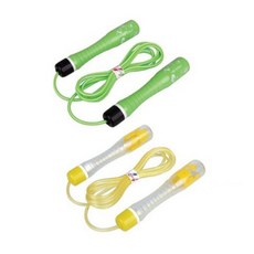 김수열줄넘기 어린이 캐릭터 줄넘기 2종 세트, 짱구(그린), 도라에몽(옐로우), 1개