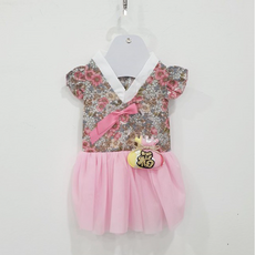 복주머니 한복 원피스, 핑크, 1개