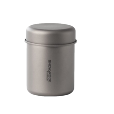 Snow rock 鈦製茶葉罐 純鈦茶葉罐 戶外露營易携帶 純鈦茶具 家居戶外防潮 無毒無害, 1個, 茶葉罐180ml, 石洗