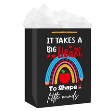 D24TIME 졸업 선물 가방 2025년 클래스 소형 손잡이 2개 팩 파티 포장 졸업생 그를 위한 여아 남아 고등학교 대학 용품, 5-2 Teacher